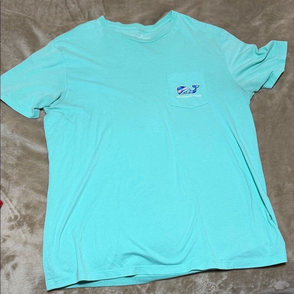 Vineyard Vines Seafoam Green Short Sleeve Pocket Tee